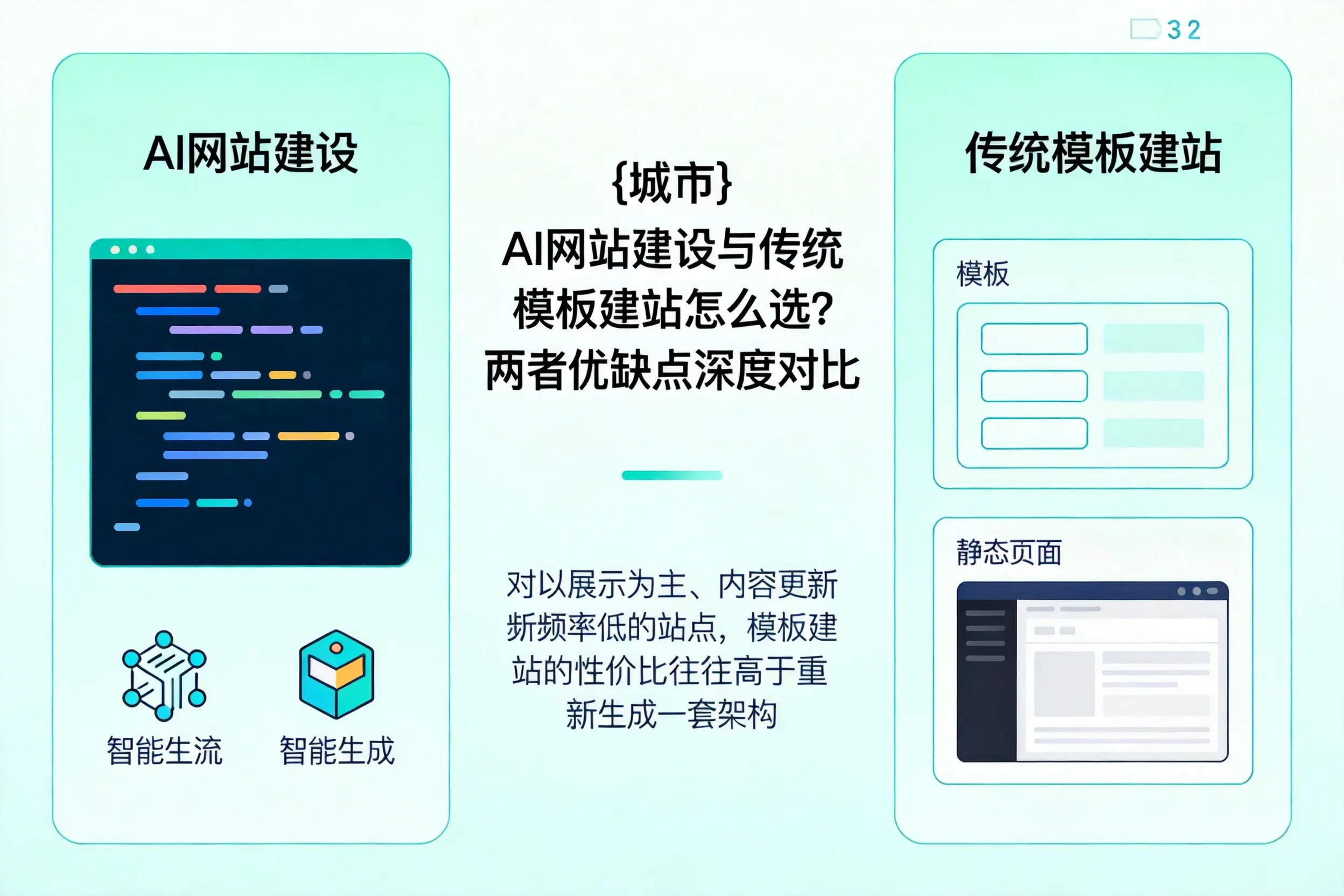 屯昌AI网站建设与传统模板建站怎么选?两者优缺点深度对比