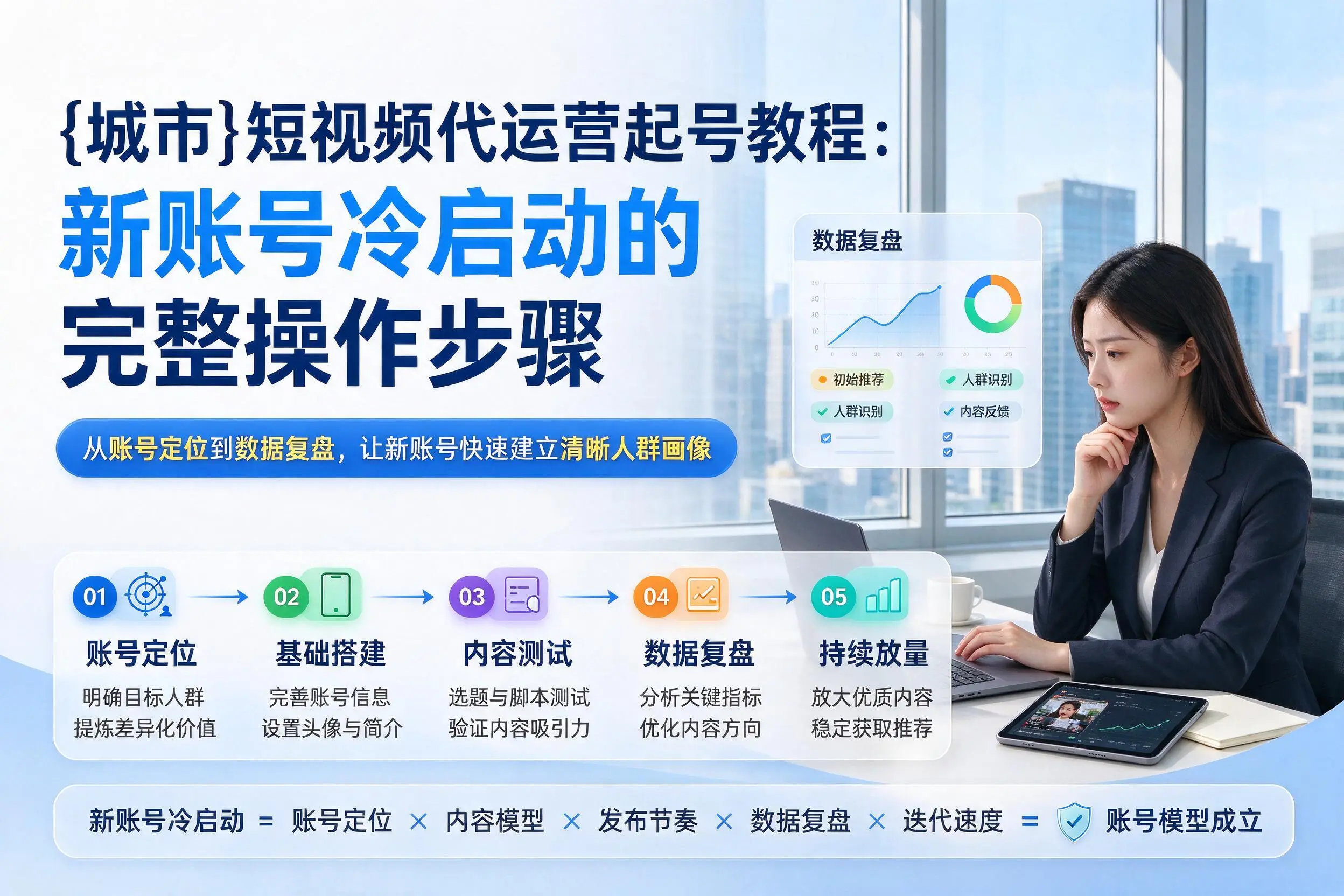 屯昌短视频代运营起号教程:新账号冷启动的完整操作步骤
