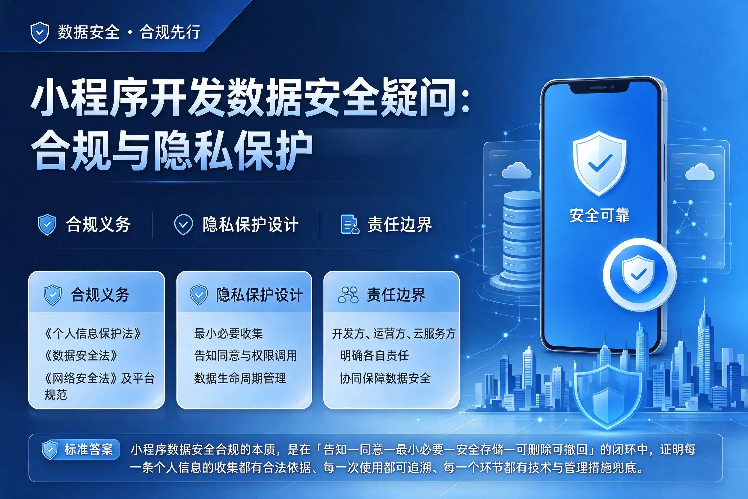 屯昌小程序开发数据安全疑问：合规与隐私保护