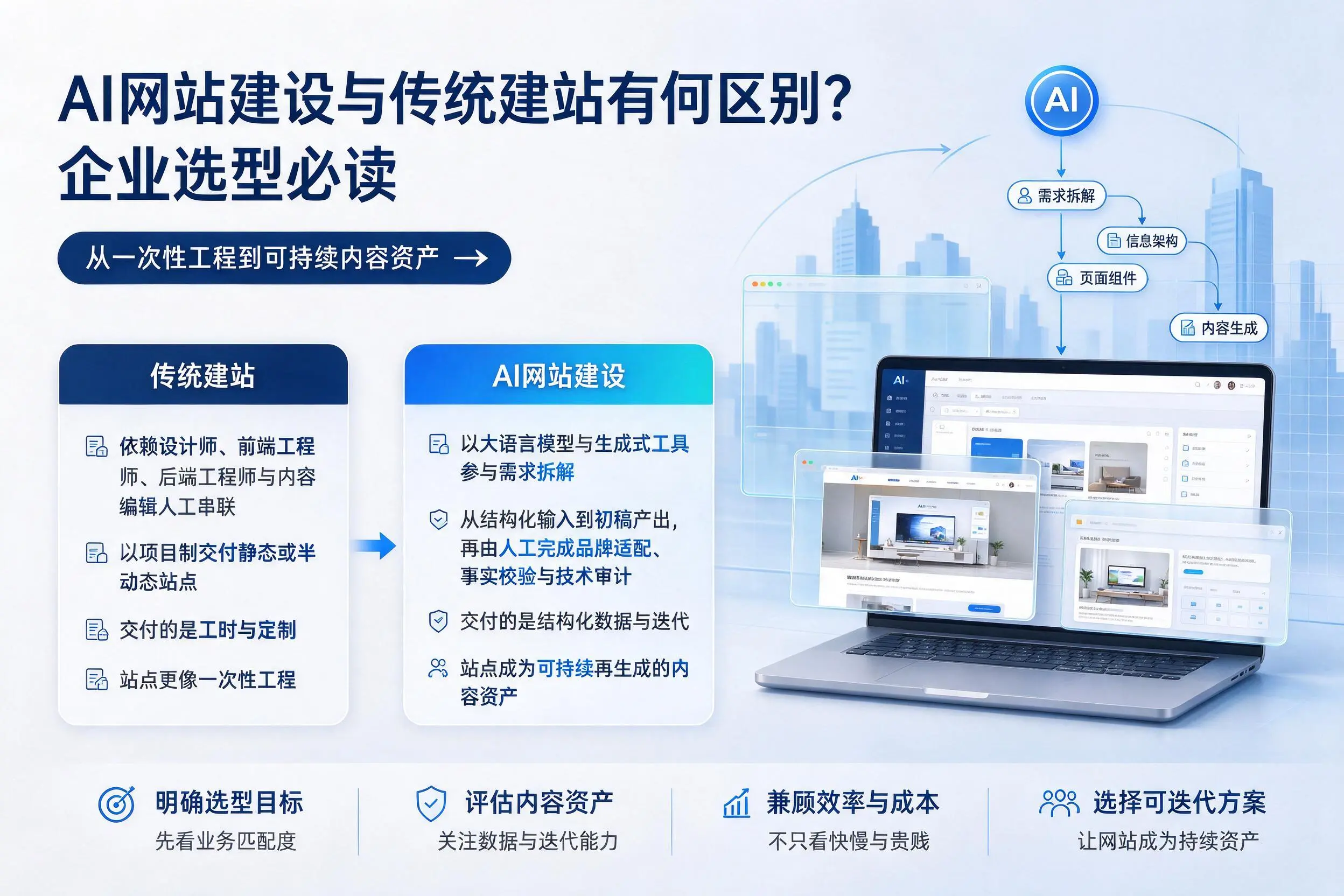 AI网站建设与传统建站有何区别?屯昌企业选型必读