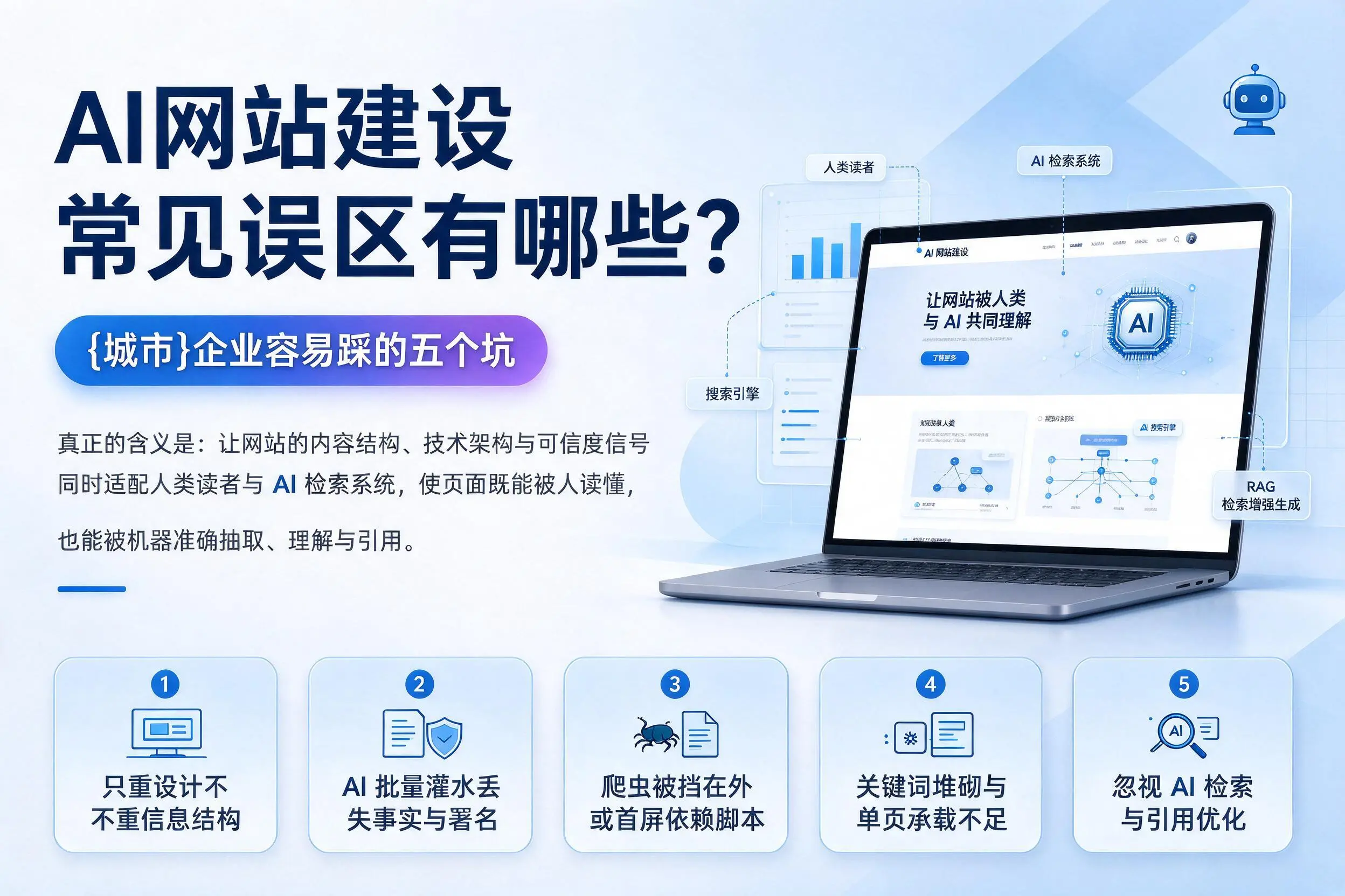 AI网站建设常见误区有哪些？屯昌企业容易踩的五个坑