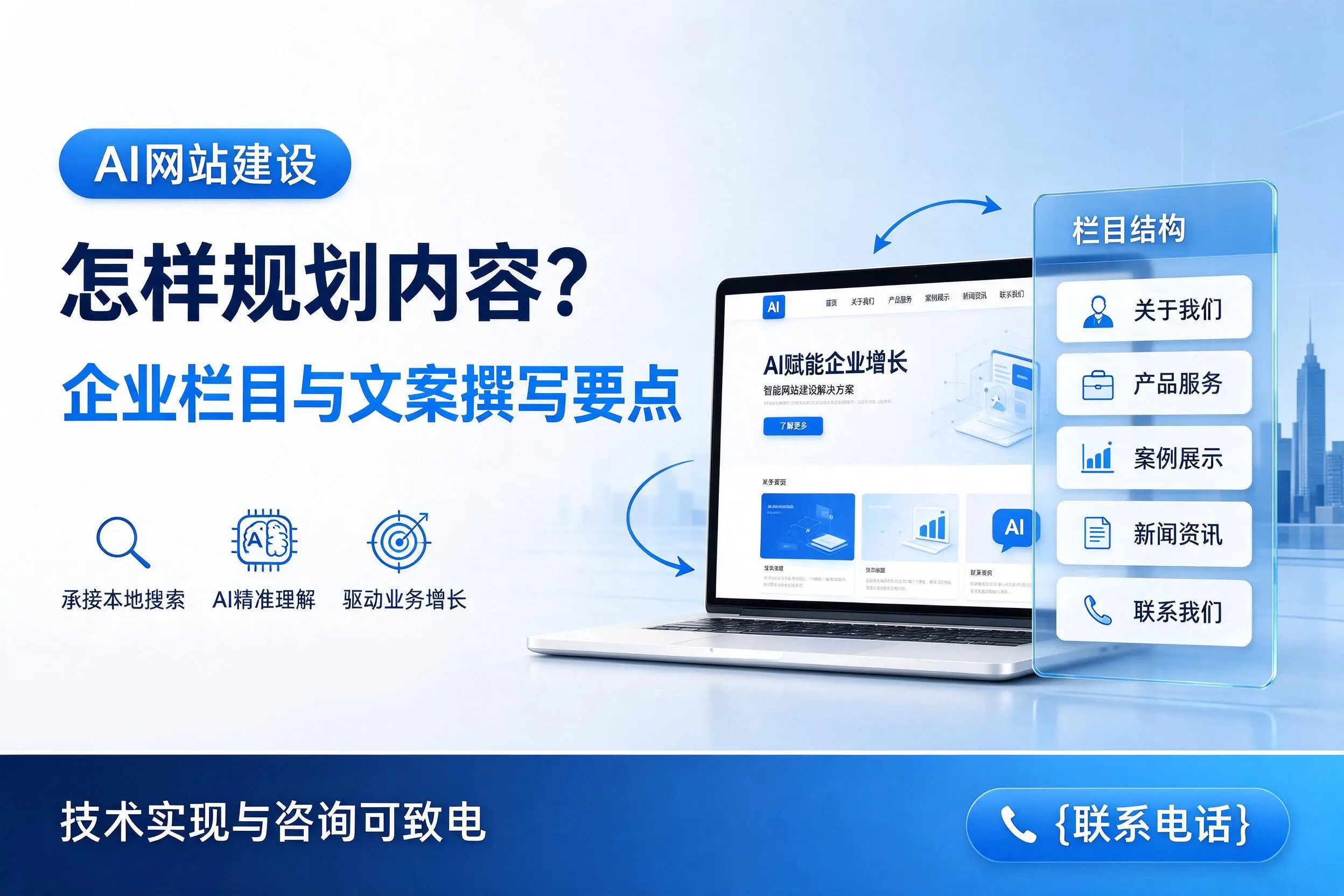 AI网站建设怎样规划内容？屯昌企业栏目与文案撰写要点