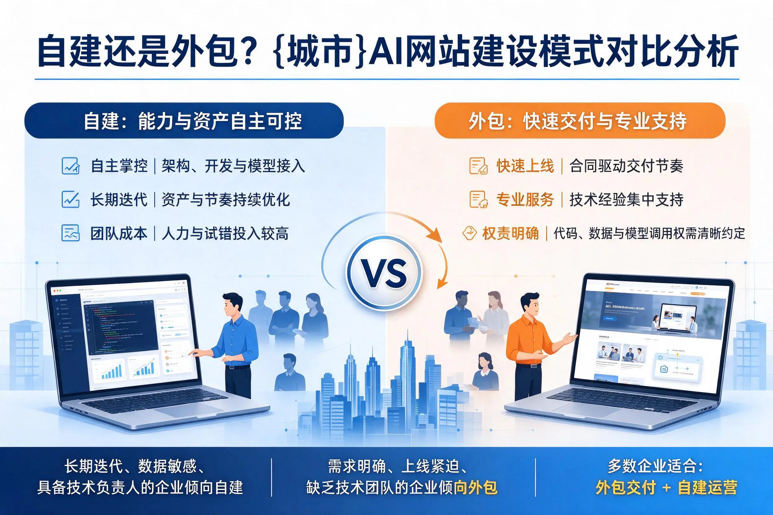 自建还是外包?屯昌AI网站建设模式对比分析