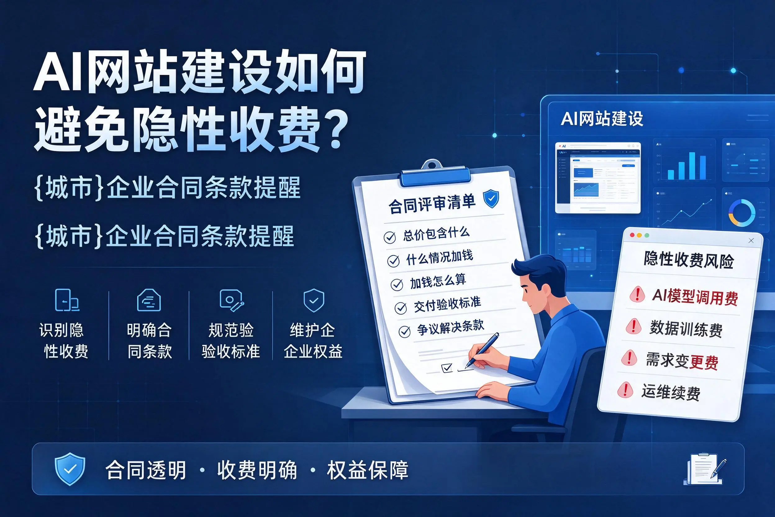 AI网站建设如何避免隐性收费？屯昌企业合同条款提醒