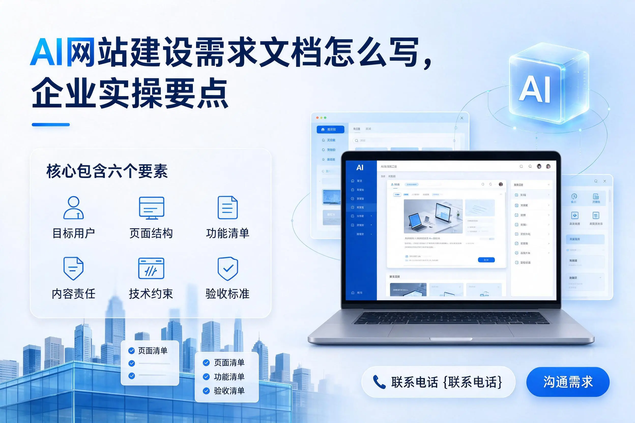 AI网站建设需求文档怎么写，屯昌企业实操要点